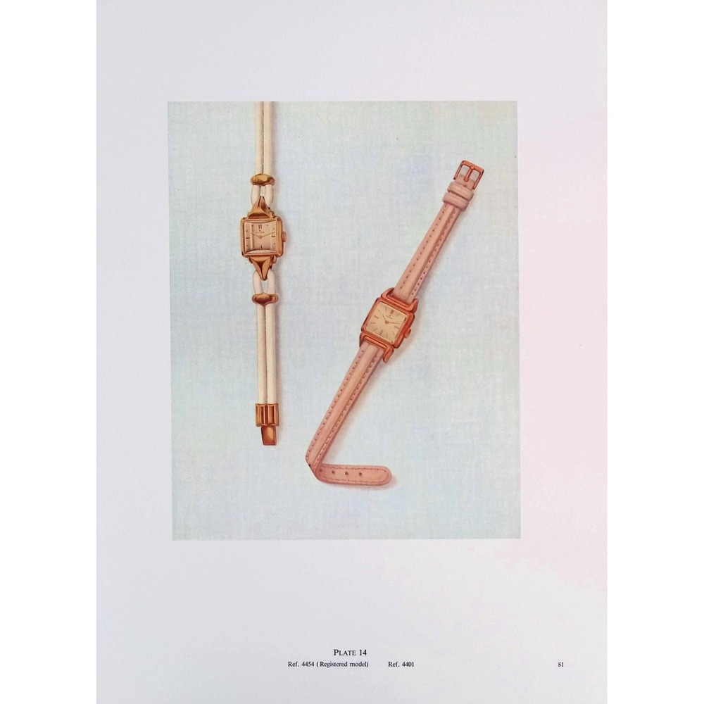 1989 Rolex Ladies Leather Strap Watch Vintage Book Plate Jewelry Wall Art Decor
